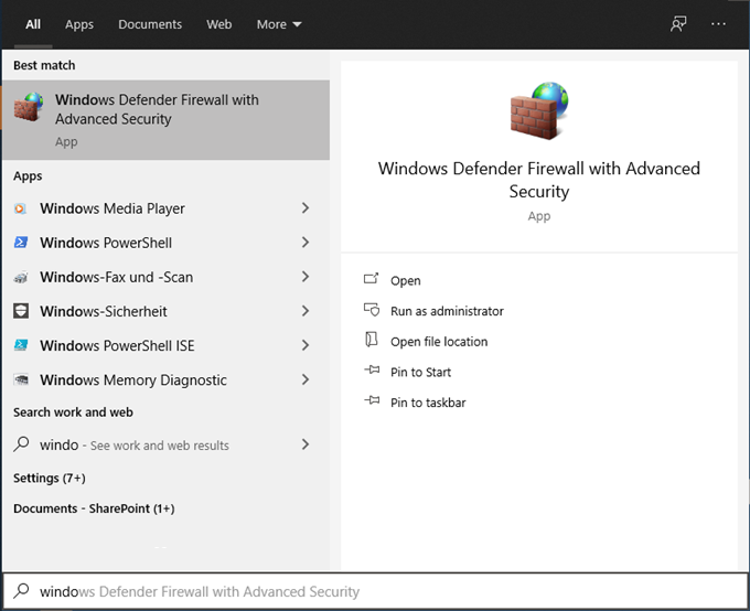 UNIVERSE Firewall config 1