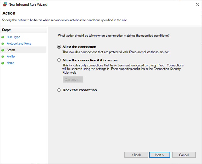 UNIVERSE Firewall config 5